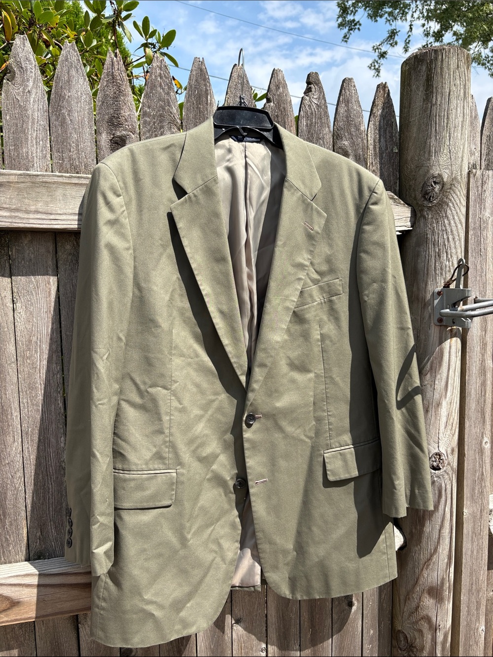 Brooks Brothers 43L cotton blend olive blazer!